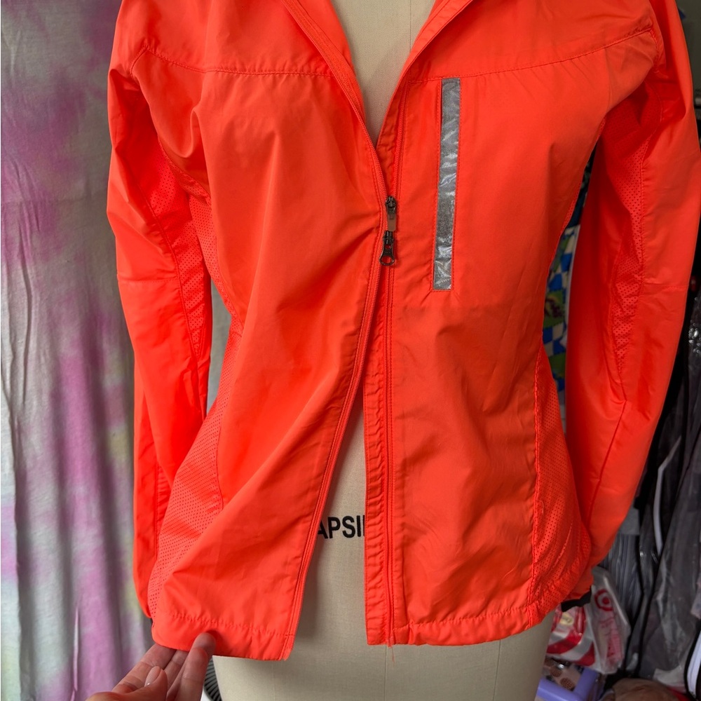 Nike Women's Vibrant Orange Lightweight Athletic Windbreaker Jacket size M - Picture 4 of 10
